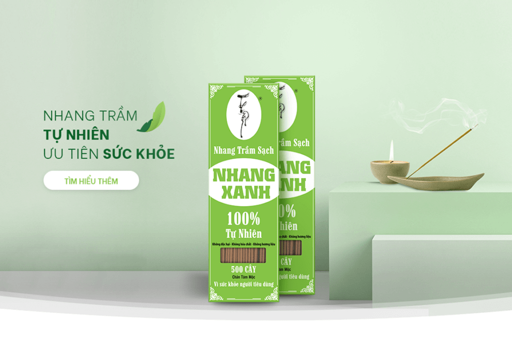 Nhang Xanh là dòng nhang sạch được chế tạo từ nguyên liệu 100% tự nhiên, đảm bảo an toàn cho sức khỏe người sử dụng