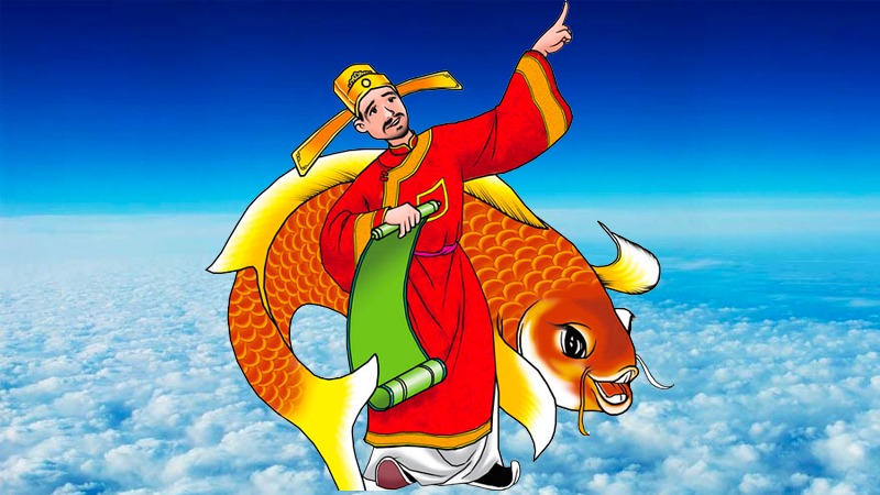 Theo truyền thống của ông cha ta, vào ngày 23 tháng Chạp (theo lịch âm), Táo quân sau một năm đảm nhiệm việc trông coi công việc ở trần gian sẽ cưỡi cá chép bay về trời để báo cáo những sự việc đã xảy ra trong năm