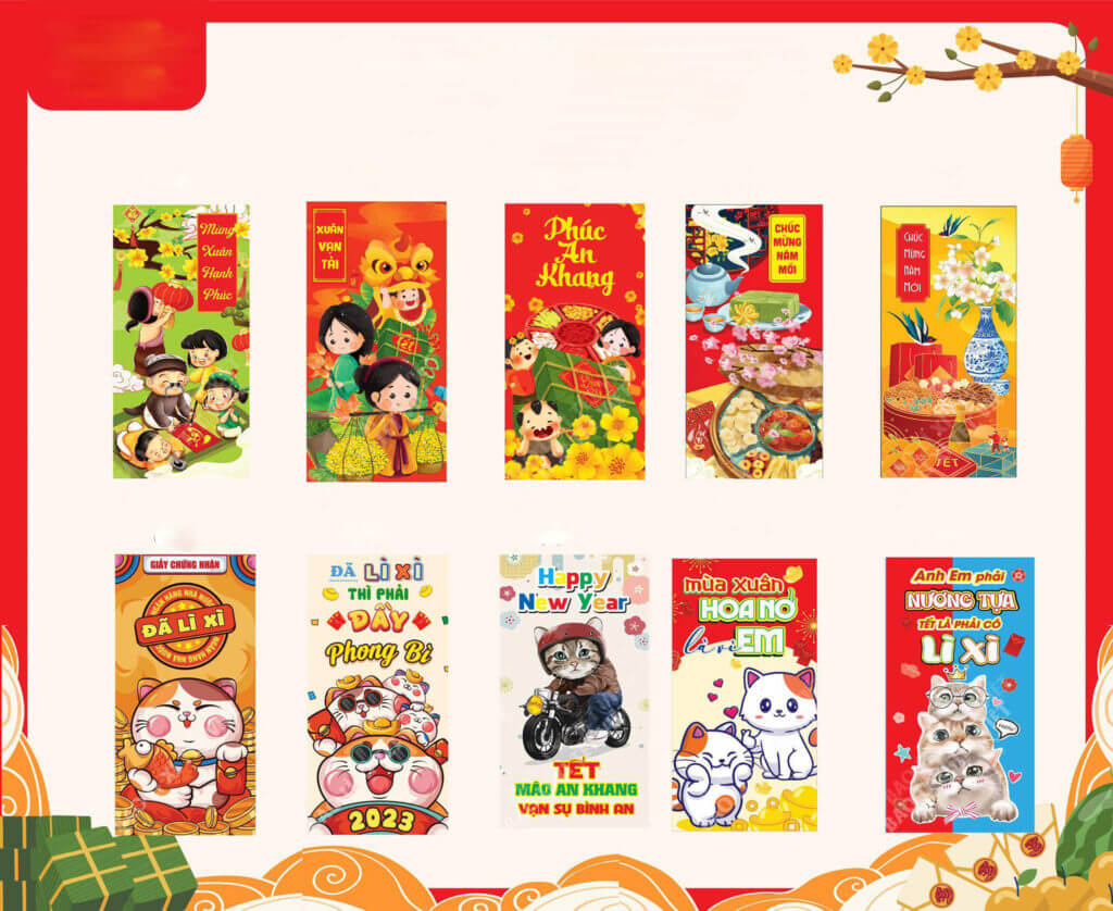 Phong bao lì xì mang ý nghĩa kín đáo, không cầu cạnh, thể hiện sự tôn trọng lẫn nhau