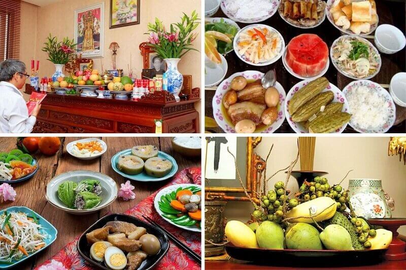 Vào ngày đầu năm, vì kiêng sát sinh, nếu muốn cúng cỗ mặn, gia đình thường chuẩn bị từ tối hôm trước